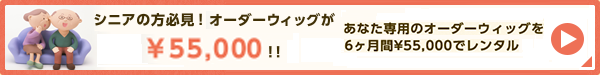 シニアの方必見！オーダーウイッグが¥55,000！！
