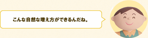 こんな自然な増え方ができるんだね。